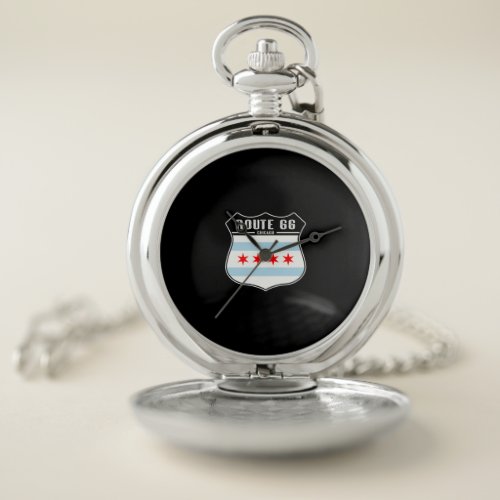 Route 66 Chicago Pocket Watch