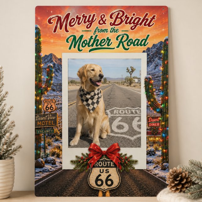 Route 66 Christmas Wall Statement Metal Print (Creator Uploaded)
