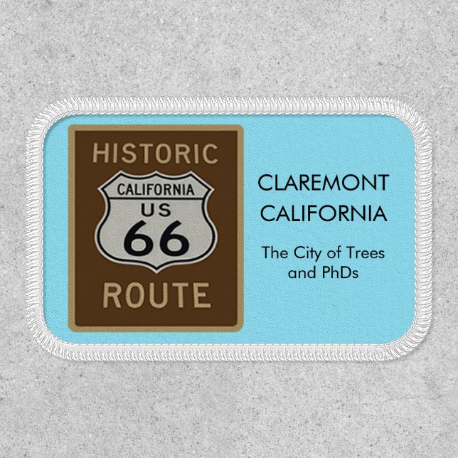 Route 66 Claremont Iron On Patch (Front)