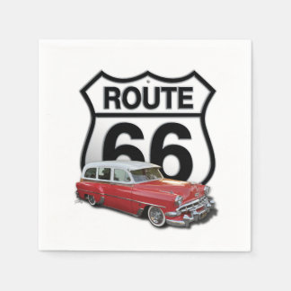 Route 66 Classic Car Napkins