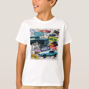 Route 66 - Classic Cars KID LIGHT TEES