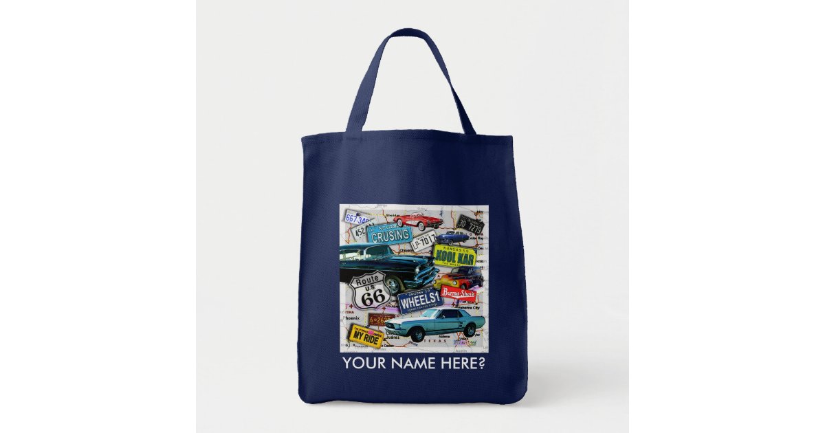 Route 66 Classic Cars Totes & Bags | Zazzle.com