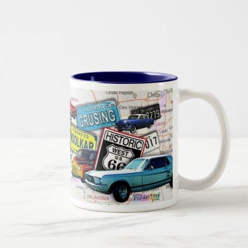 Route 66_ClassicCars Cups  Mugs