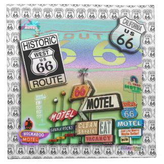 ROUTE 66 Cocktail or Dinner NAPKINS by PopArtDiva