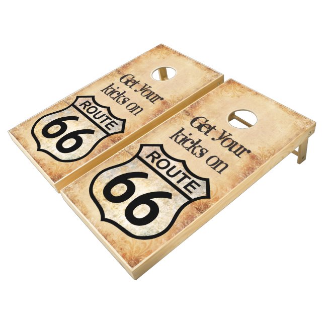Route 66 cornhole set (Angled)