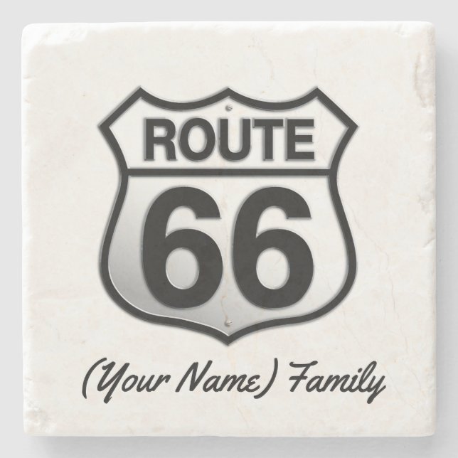 Route 66 Coster or Tile Stone Coaster (Front)