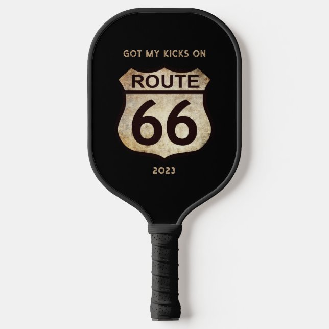 Route 66 (customizable)  pickleball paddle (Front)