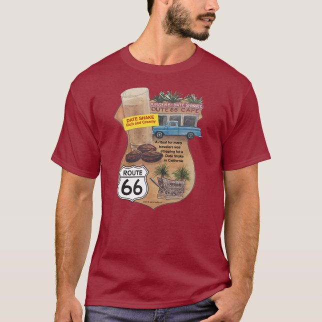 Route 66 Date Shake T-Shirt (Front)