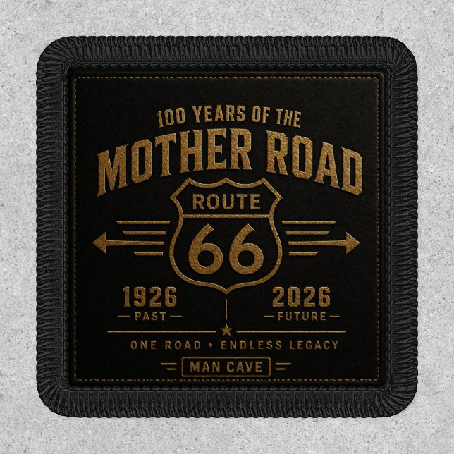 route 66 Denim Road Trip Centennial Shield Patch (Front)