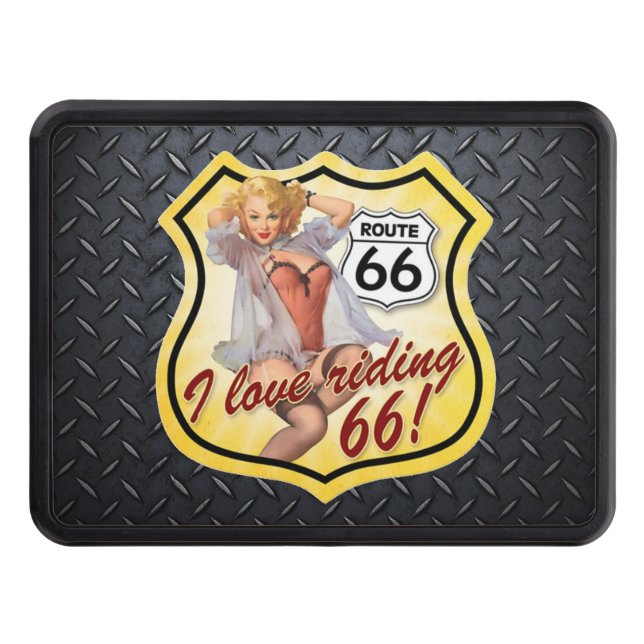 Route 66 Diamond Plate Hitch Cover (Front)