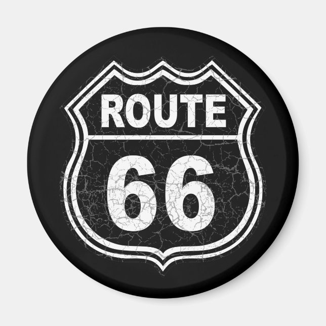 Route 66 Distressed Magnet (Front)
