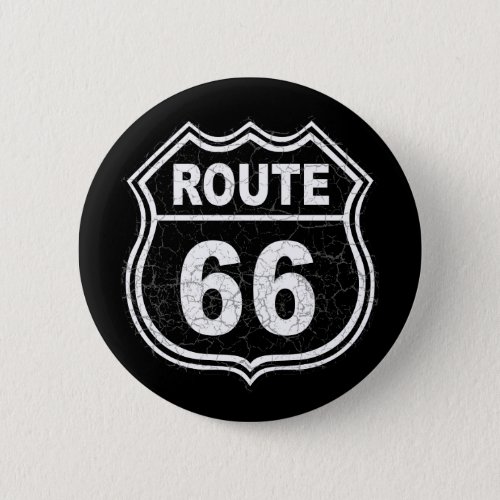 Route 66 Distressed Pinback Button