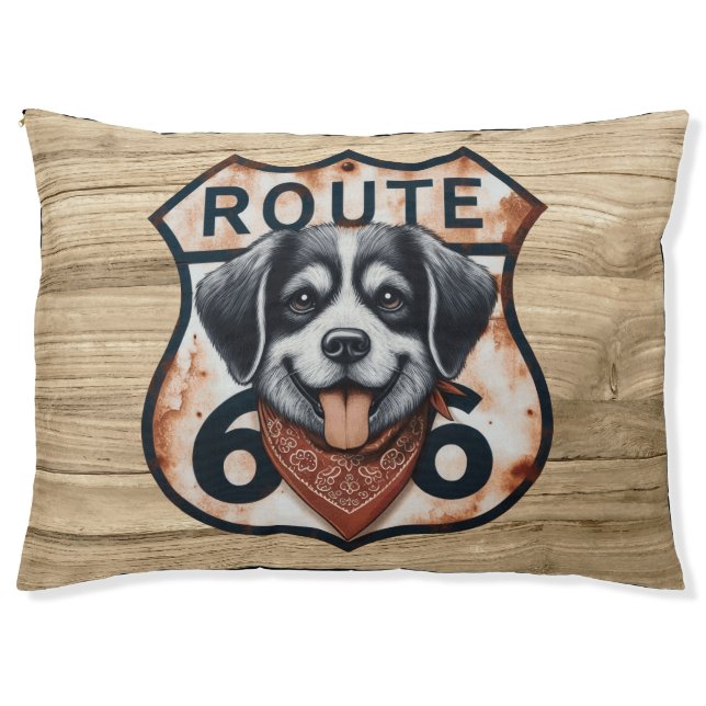 Route 66 Dog Pet Bed (Front)