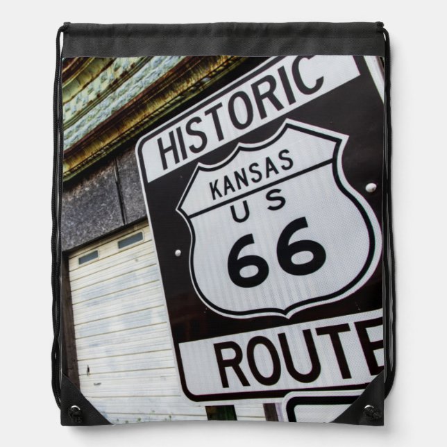 Route 66 drawstring bag (Front)