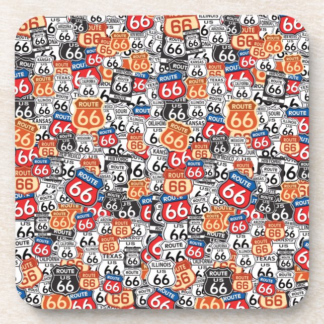 Route 66 drink coaster (Front)