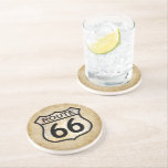 Route 66 drink coaster<br><div class="desc">More Route 66 items available at:
www.zazzle.com/aura2000/route66</div>