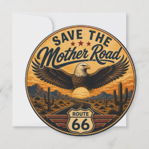 Route 66 Eagle Save Mother Road Stationery Notes