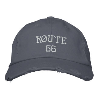 route 66 embroidered baseball cap