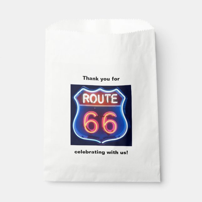 Route 66 favor bag (Front)