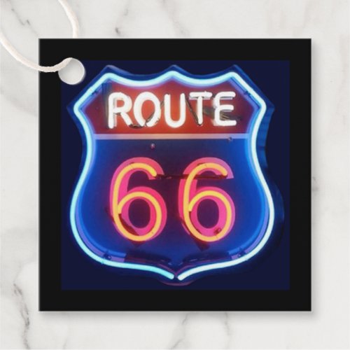 Route 66 favor tags
