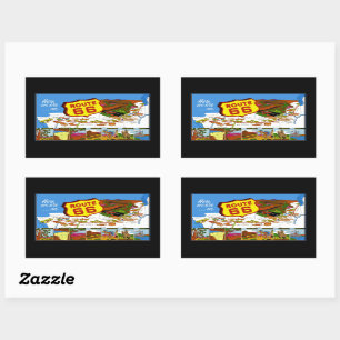 Route 66 From Los Angeles to Chicago Rectangular Sticker