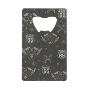 Route 66 Garage Bar Essential Credit Card Bottle Opener