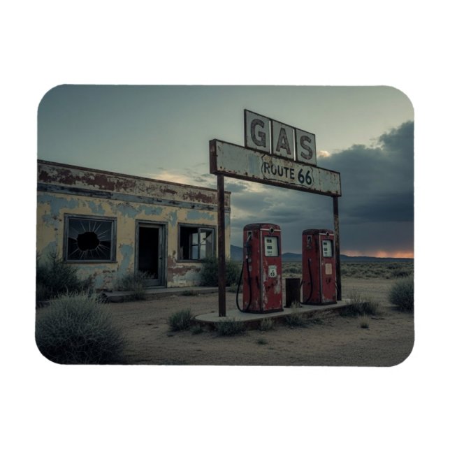 Route 66 gas station magnet (Horizontal)