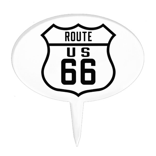 Route 66 - General Cake Topper (Front)