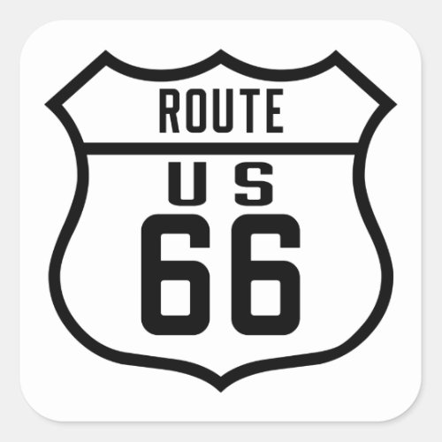 Route 66 _ General Square Sticker