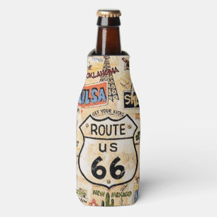 "Route 66-Get your kicks" Bottle Cooler