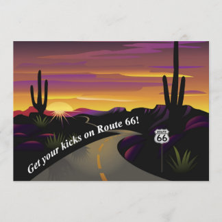 Route 66 Get Your Kicks Invitations