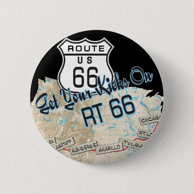 route 66 gifts pinback button (Front)
