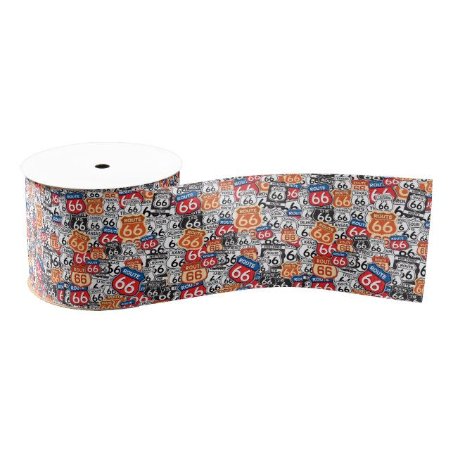 Route 66 grosgrain ribbon (Spool)
