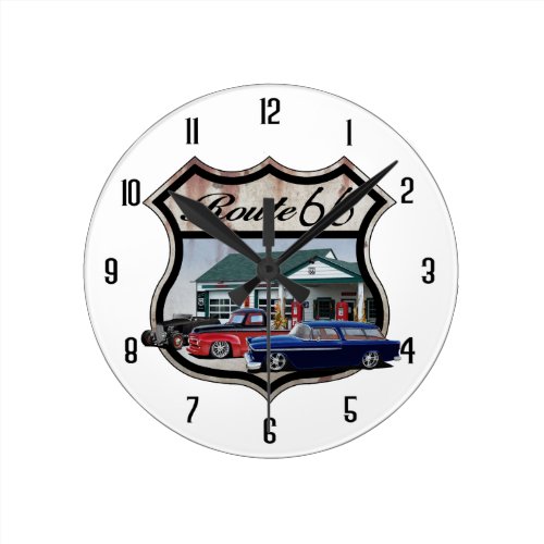 Route 66 Group Round Clock
