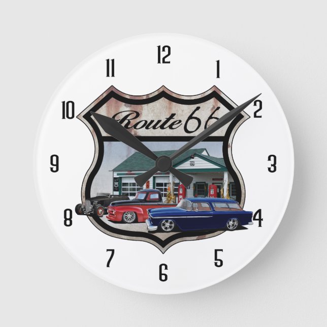 Route 66 Group Round Clock (Front)