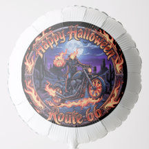 Route 66 Halloween Biker Balloon