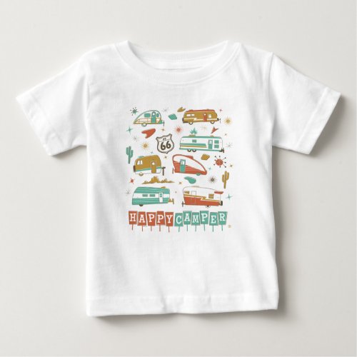Route 66 Happy Camper Baby T_Shirt