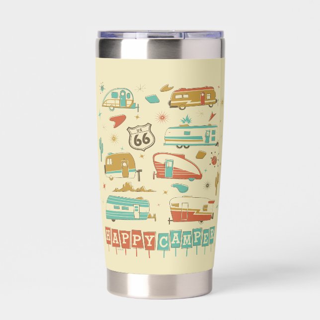Route 66 Happy Camper Insulated Tumbler (Front)