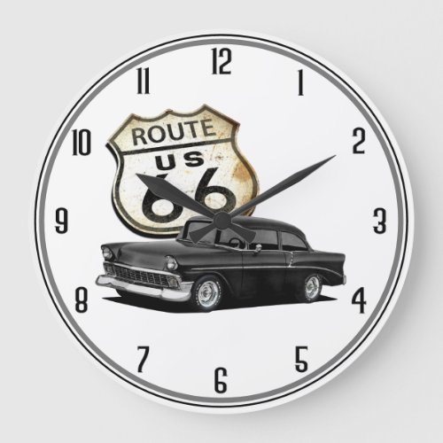 Route 66 Hardtop Large Clock
