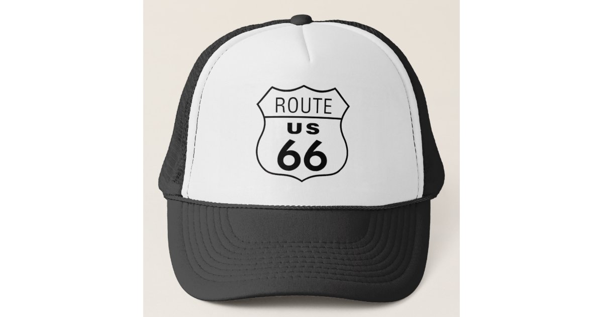 Route 66 Hat Black/White