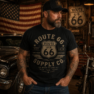 Route 66 Heritage Supply Co Vintage Americana T-Shirt