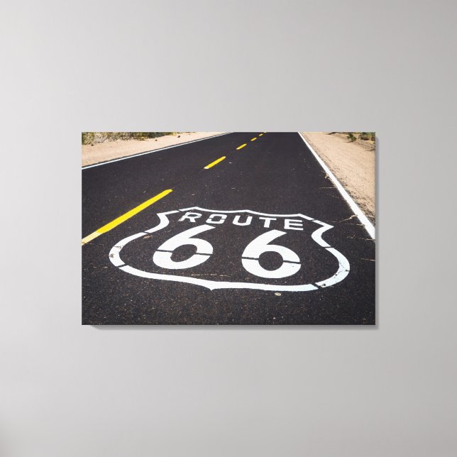 Route 66 highway marker, Arizona Canvas Print (Front)