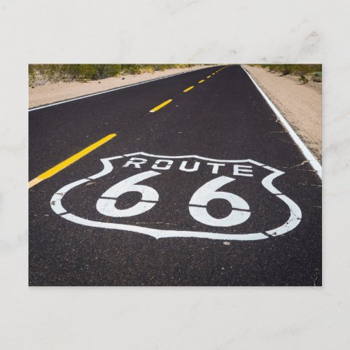 Route 66 highway marker Arizona Postcard