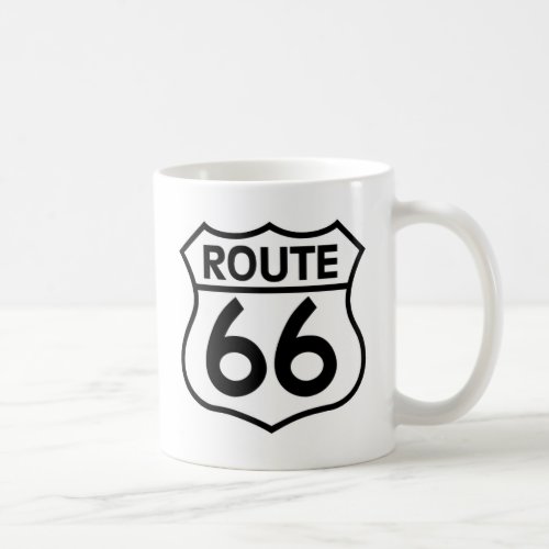 Route 66 Highway Sign Apparel  Gifts Coffee Mug