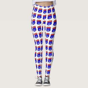 Route 66 Highway Sign Leggings