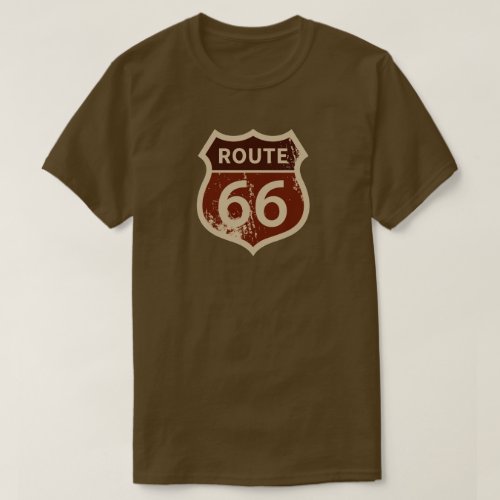 Route 66 Highway Sign T_Shirt