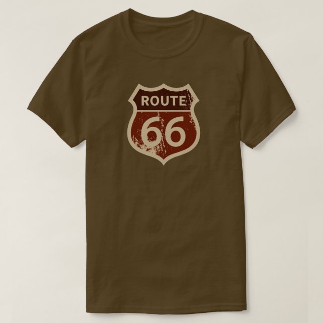 Route 66 Highway Sign T-Shirt (Design Front)