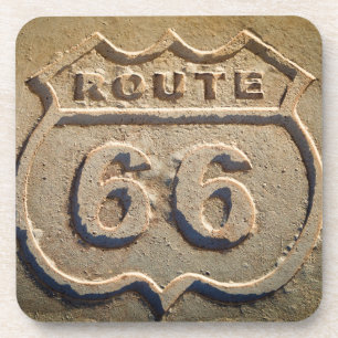 Route 66 historic sign, Arizona Beverage Coaster