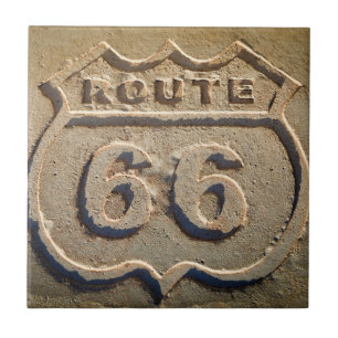 Route 66 historic sign, Arizona Tile