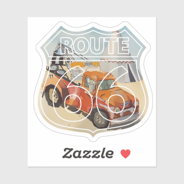 Route 66 Holbrook Wrecker Sticker (Sheet)